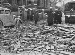 Bomb damage in Old London Road
